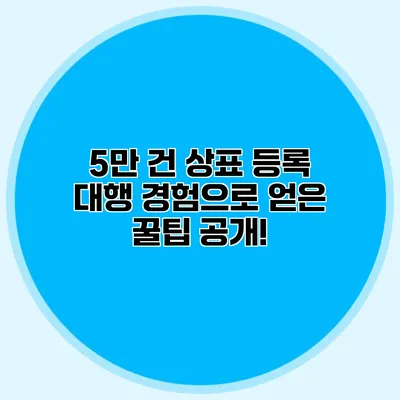 5만 건 상표 등록 대행 경험으로 얻은 꿀팁 공개!