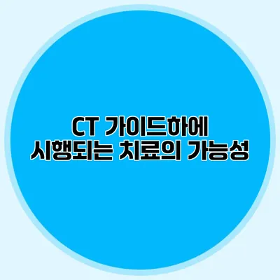 CT 가이드하에 시행되는 치료의 가능성