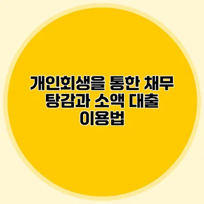 개인회생을 통한 채무 탕감과 소액 대출 이용법