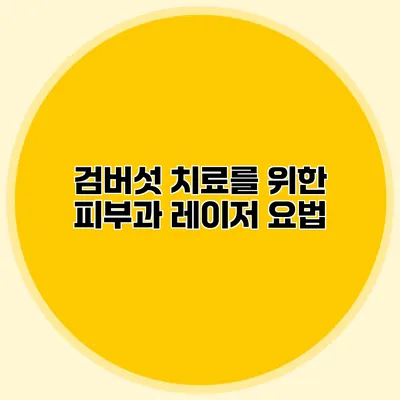 검버섯 치료를 위한 피부과 레이저 요법