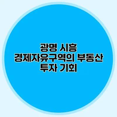 광명 시흥 경제자유구역의 부동산 투자 기회