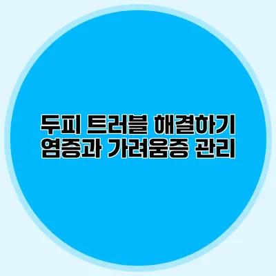 두피 트러블 해결하기 염증과 가려움증 관리