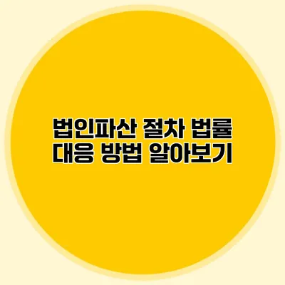 법인파산 절차 법률 대응 방법 알아보기