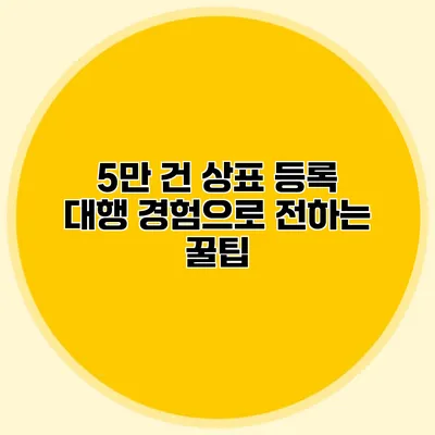 5만 건 상표 등록 대행 경험으로 전하는 꿀팁